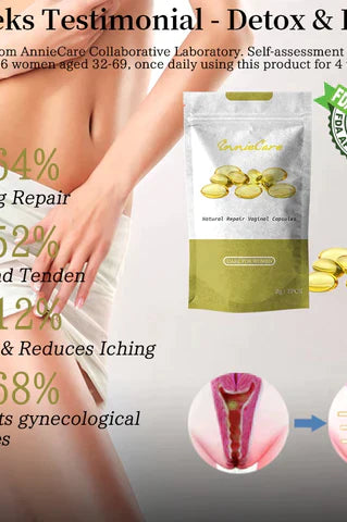 AnnieCare Instant Itching Stopper & Natural Detox & Firming Repair & Pink and Tender Natural Capsules