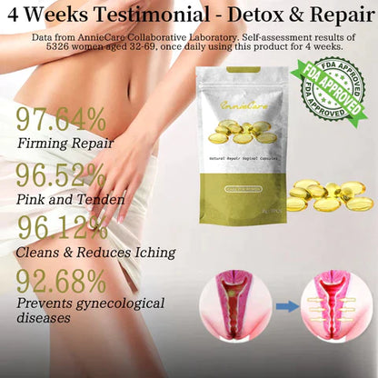 AnnieCare® Instant Itching Stopper & Natural Detox & Firming Repair & Pink and Tender Natural Capsules