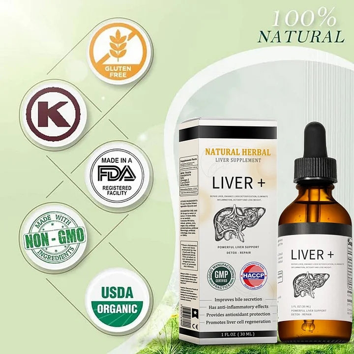 AnnieCare® Suplemento natural à base de ervas para o fígado - Poderoso suporte ao fígado - Desintoxicação e reparo - Reduz o açúcar no sangue e os lipídios