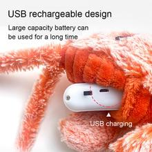 Jumping Lobster Plush USB Charging Interactive Cat Toy with Catnip
