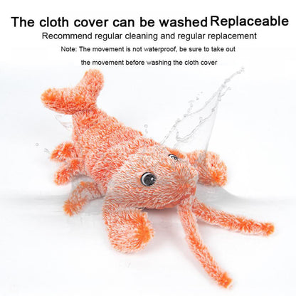 Jumping Lobster Plush USB Charging Interactive Cat Toy with Catnip