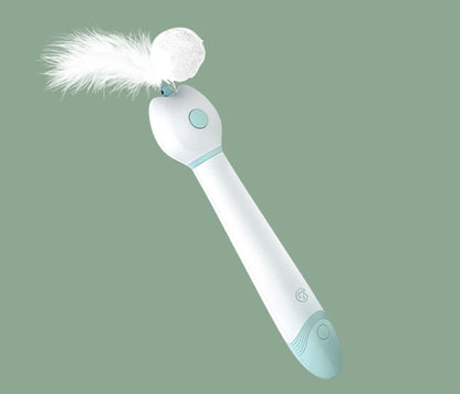 Multifunctional Retractable Laser Feather Cat Toy Wand
